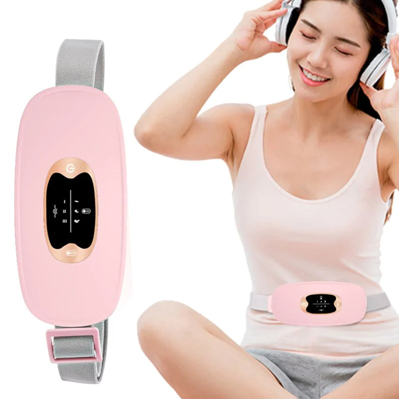 Electric Heating Menstrual Vibration Pad Belt For Period Pain Relief Cramps US